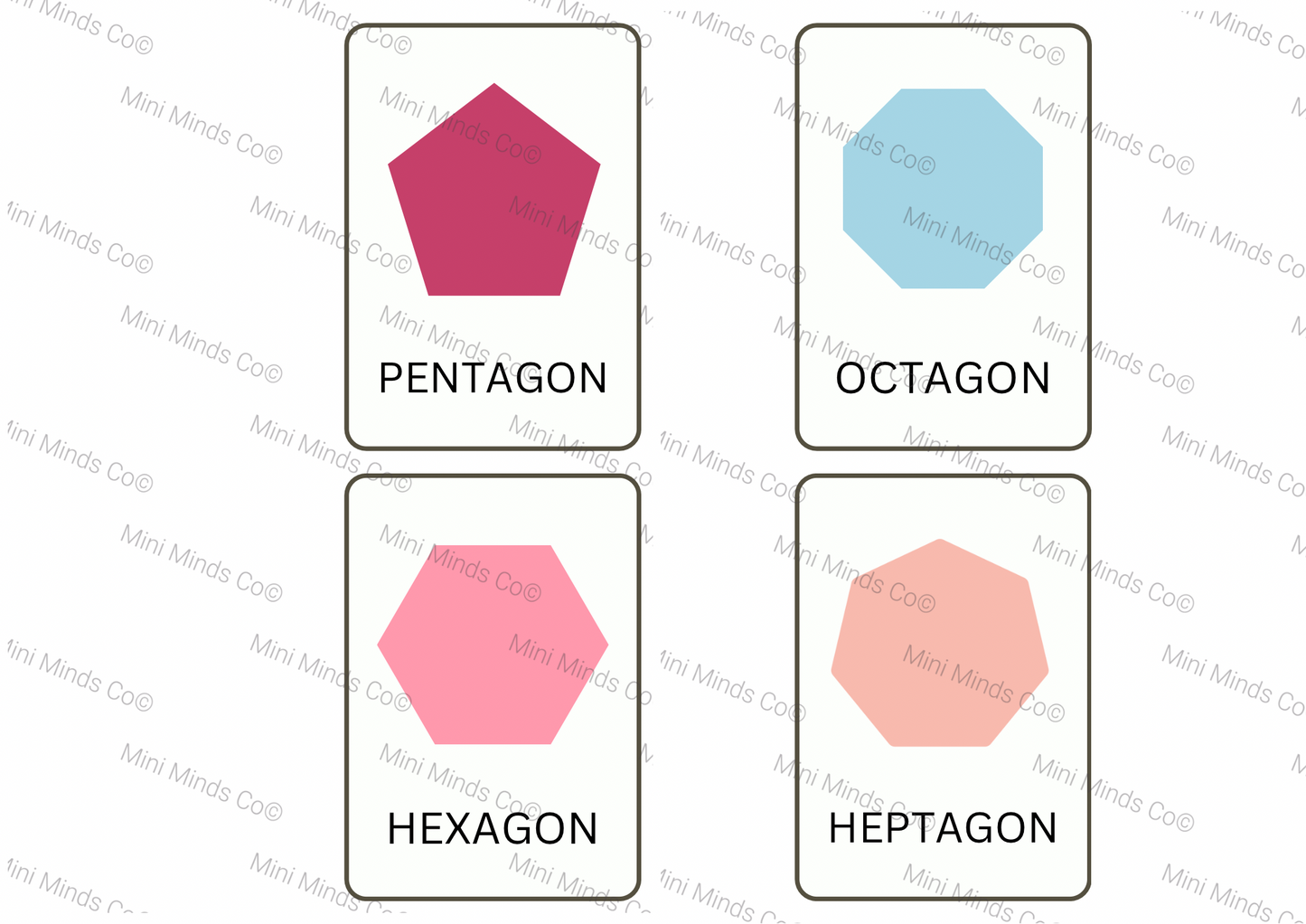 Colorful Shapes Flashcards