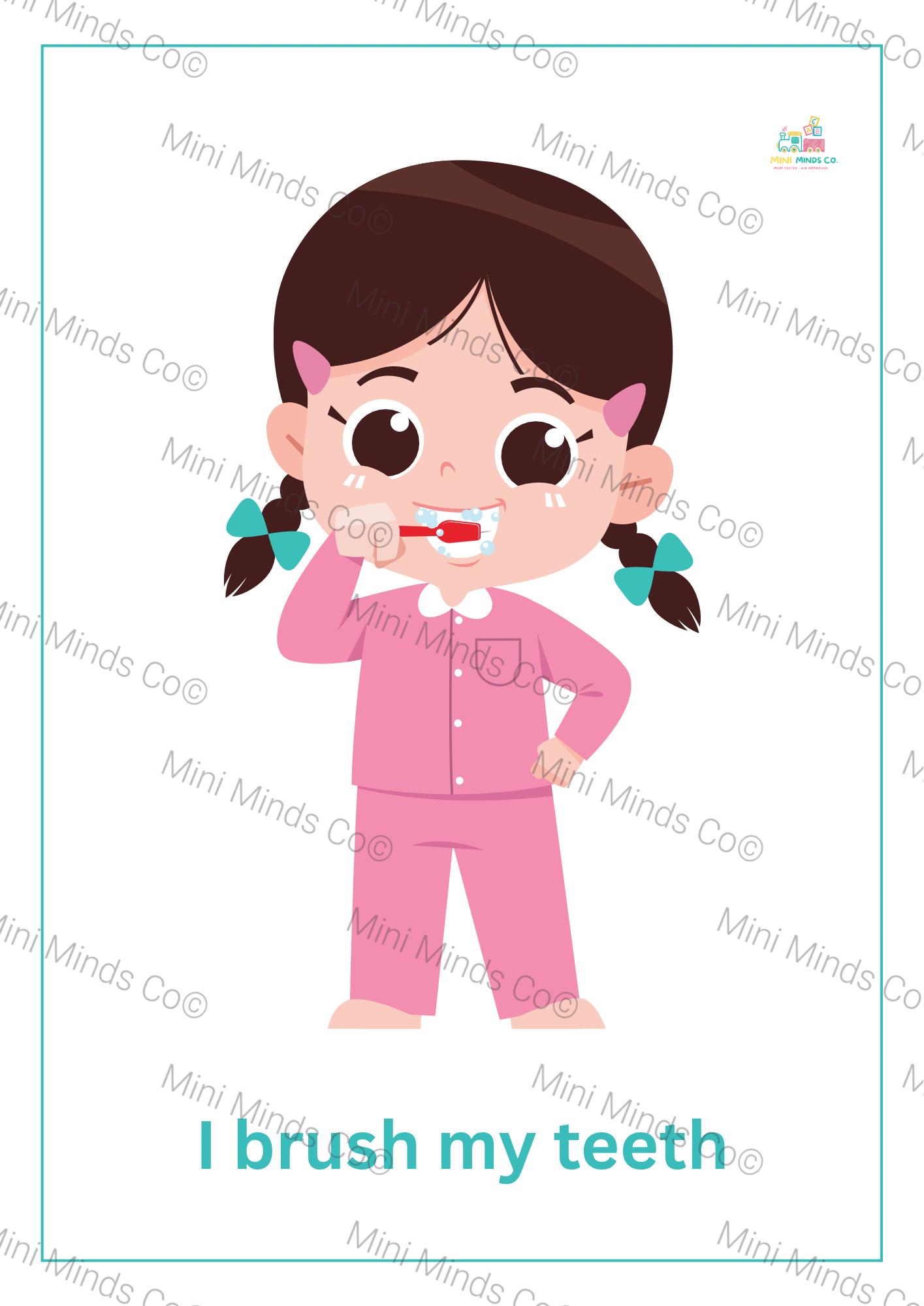 Routine Flash Cards - Girls