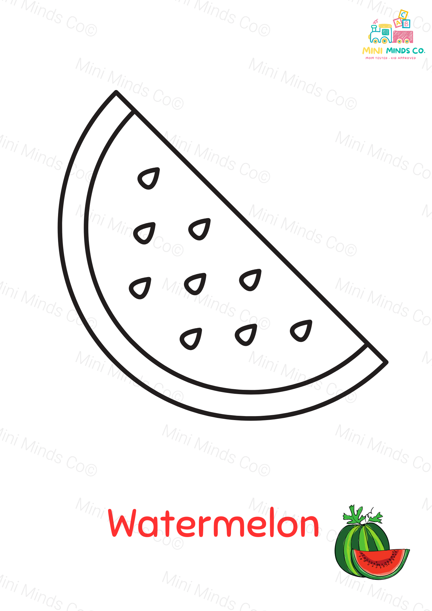 Yummy Fruits Coloring