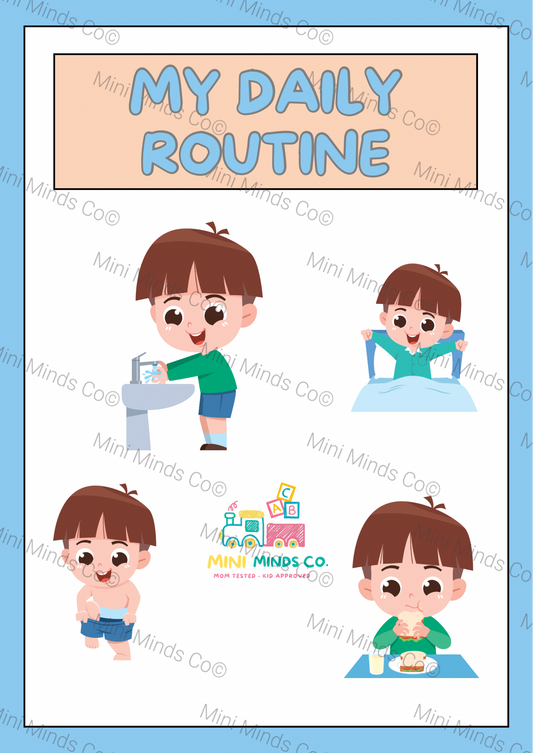 Routine Flashcards - Boys