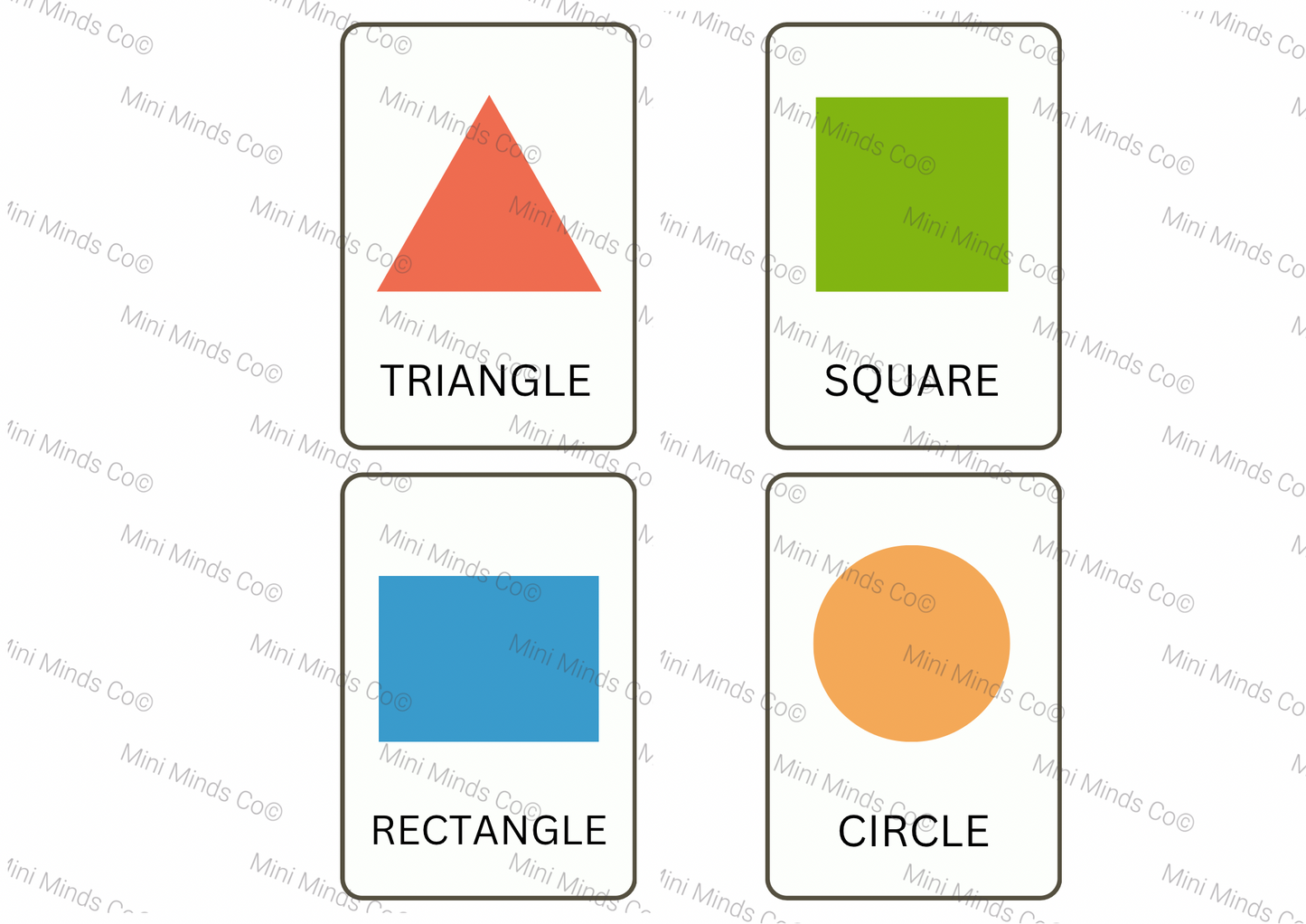 Colorful Shapes Flashcards