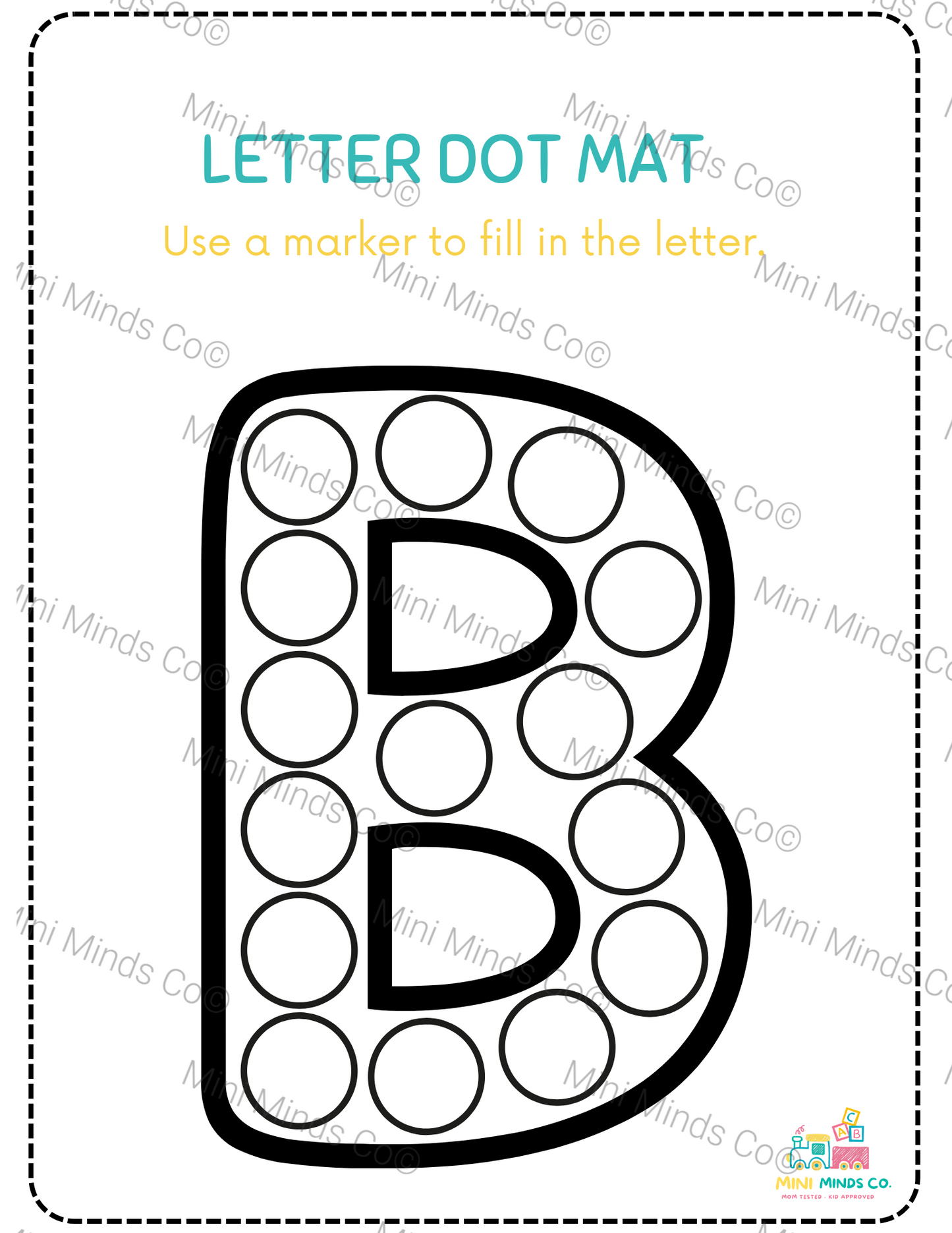 Alphabet Dot Coloring