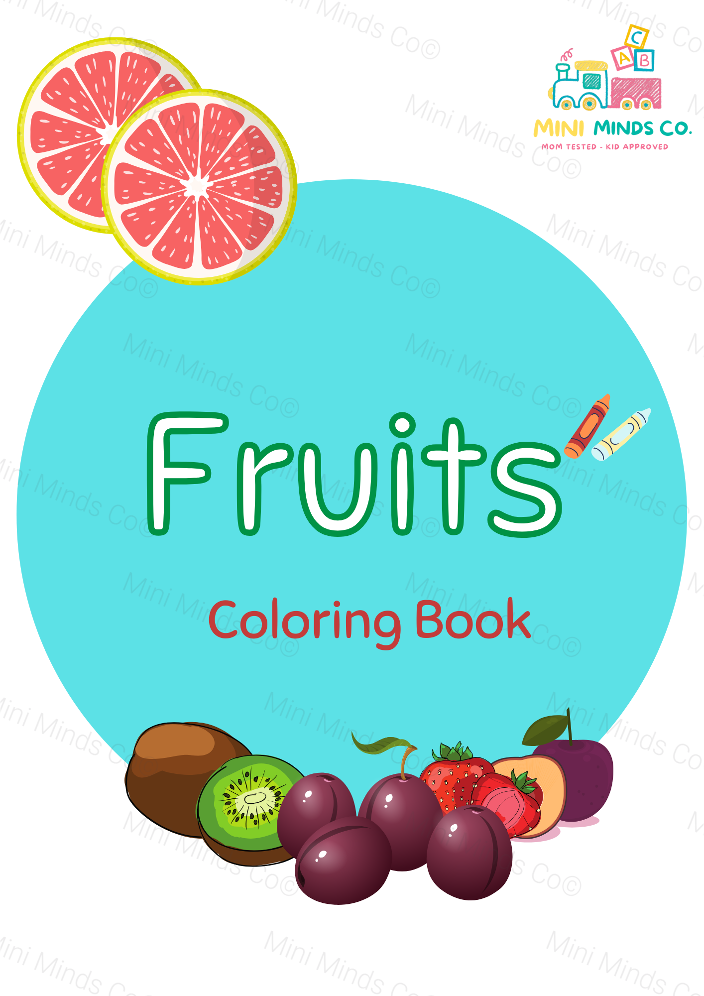 Yummy Fruits Coloring