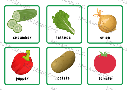 Veggies Flashcards - English