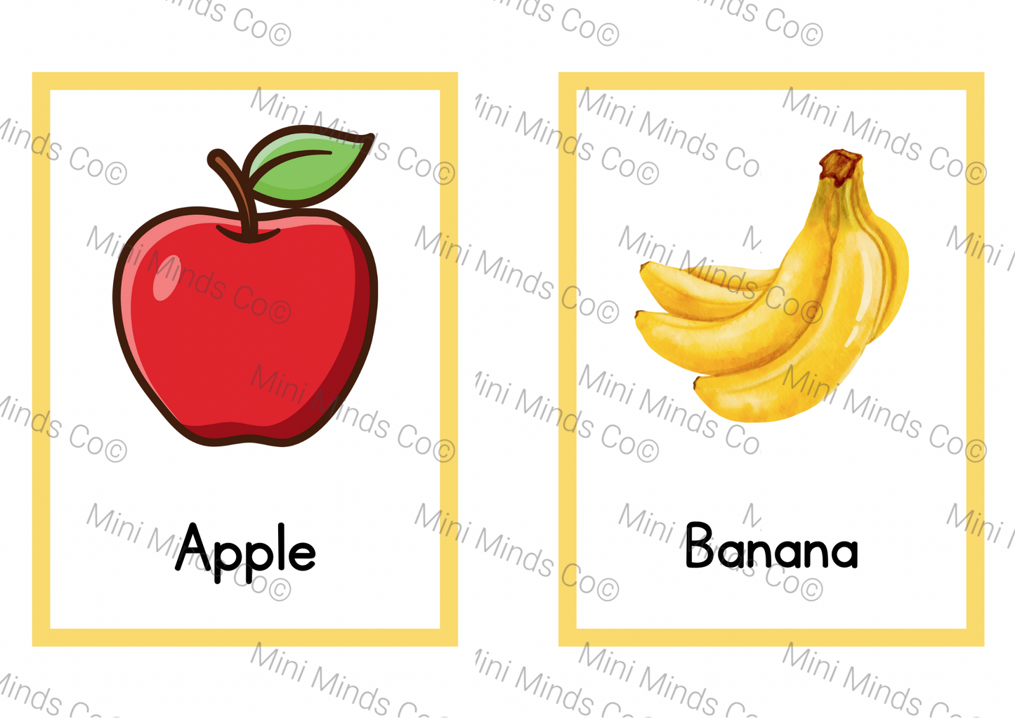Fruits Flashcards - English